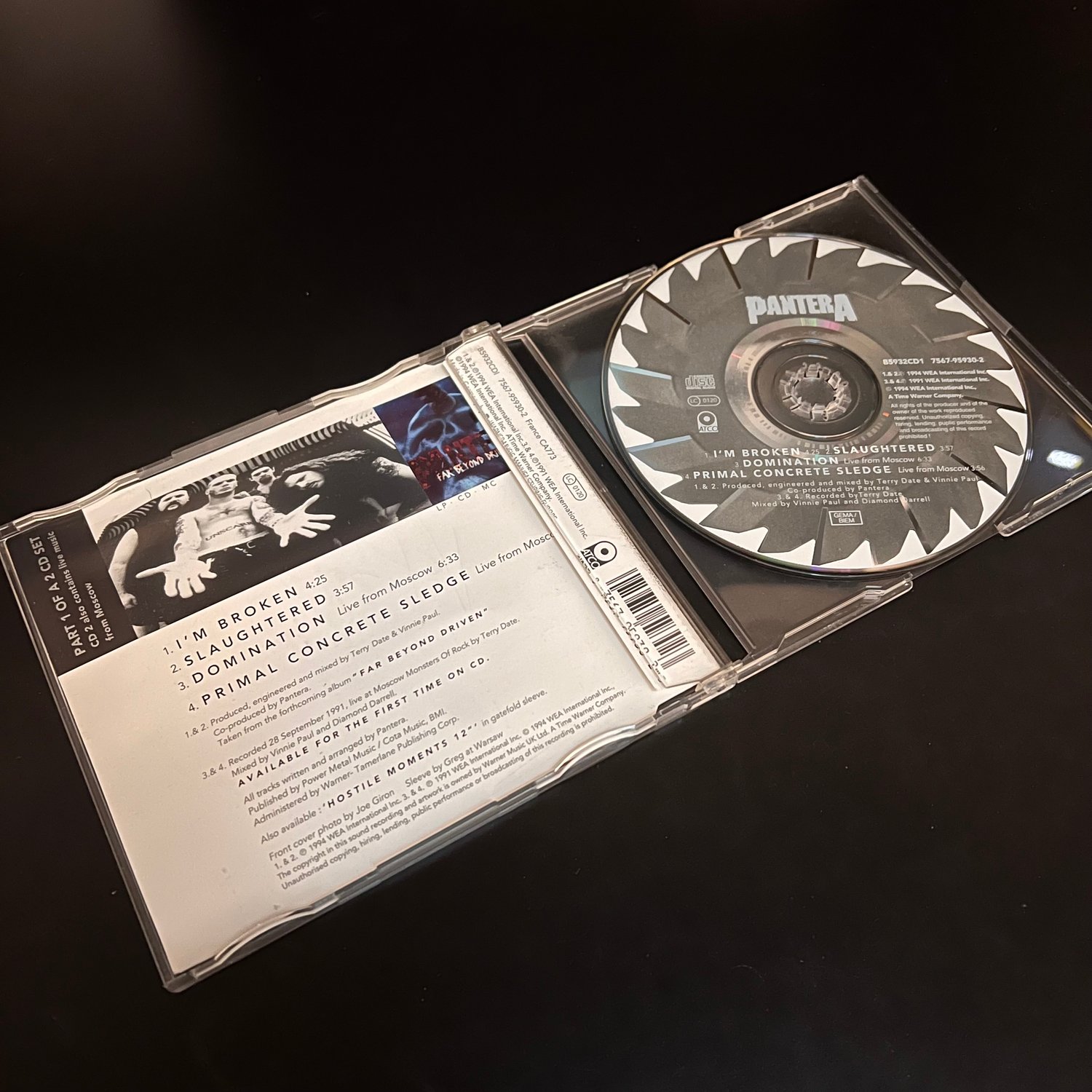 Image of Pantera - I’m Broken / Slaughtered Single CD Pt.1