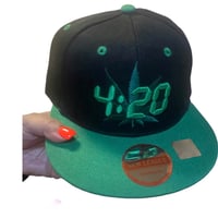 Image 4 of 420 Weed Leaf Snapback, Cannabis Cap, Marijuana Hat