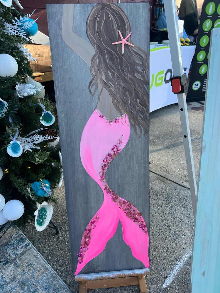 Image of Pink Embellished Mermaid 