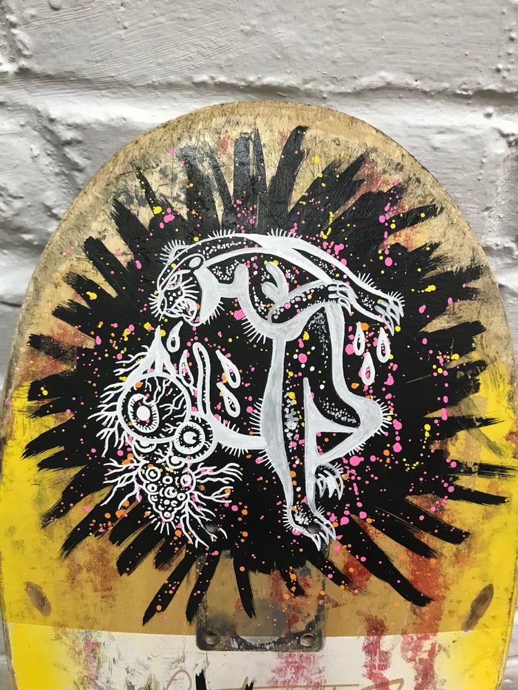 Image of UNCHAINED HAND PAINTED SKATE DECK