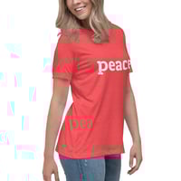 Image 13 of Women's Relaxed T-Shirt, Peace Tee