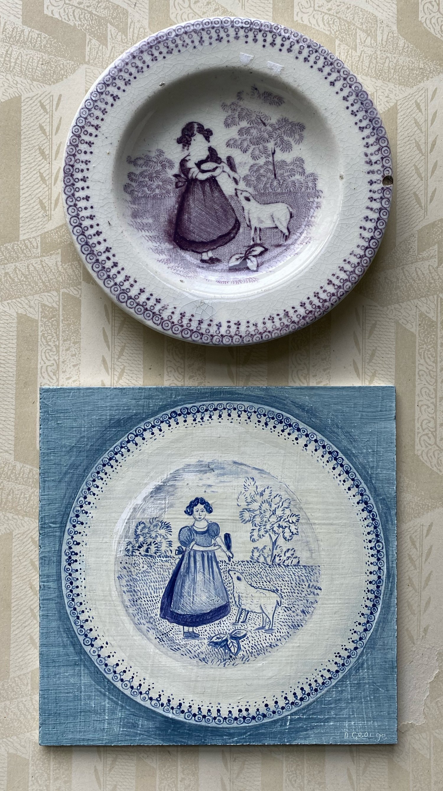 Image of Miniature plate painting (A)