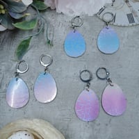 Image 2 of Holographic Cracked Egg Earrings