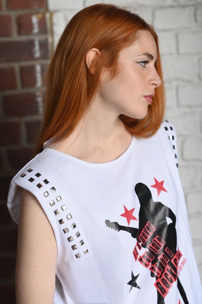 Image of CAMISETA ELECTRIC GIRL BLANCA