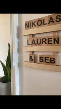 Personalised name boards