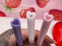 7” Heart Straws