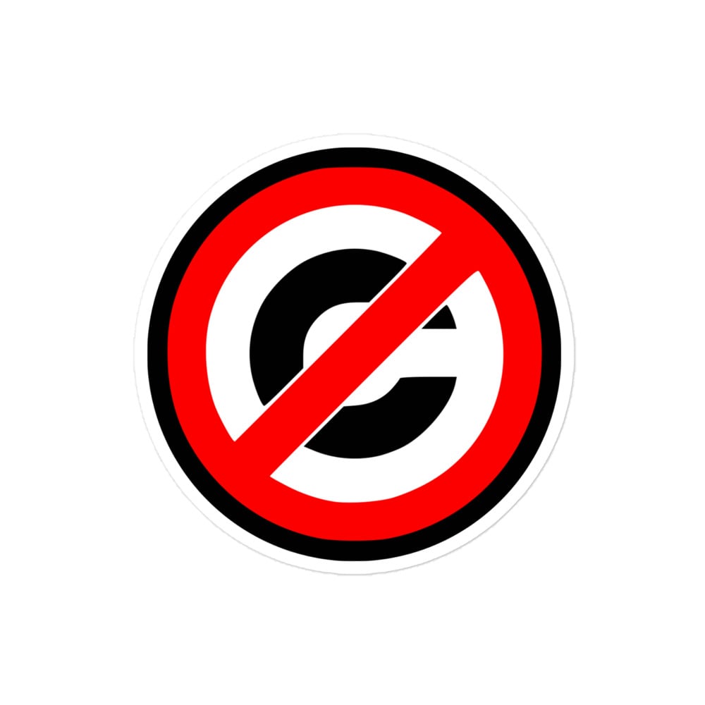 Stop Copyright Sticker