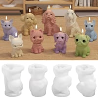 Image 5 of DIY Dog Candle Silicone Mold Cute 3D Animal Aromatherapy Candle Resin Mold Making Cute Gift Table De