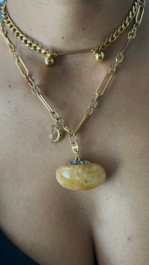 Image of SALA • Citrine Crystal Lariat Necklace