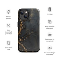 Image 24 of Gold and Black Tattered Texture Gnarled Roots Goth Inspired Tough Case for iPhone®