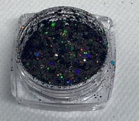 thin glitter black holographic 