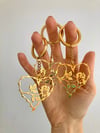 HEART ROSE KEYRING - GOLD 