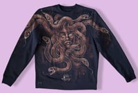 Image 1 of “GET STONED” BLEACH PAINTED SWEATSHIRT LARGE