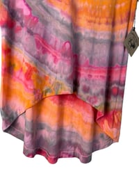 Image 3 of ♻️ UPCYCLED XS Express Ultra Soft Hi-Low Tee in Bright Agate Ice Dye