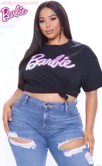 Image 5 of BARBIE SHORT SLEVE TOP (BLACK)