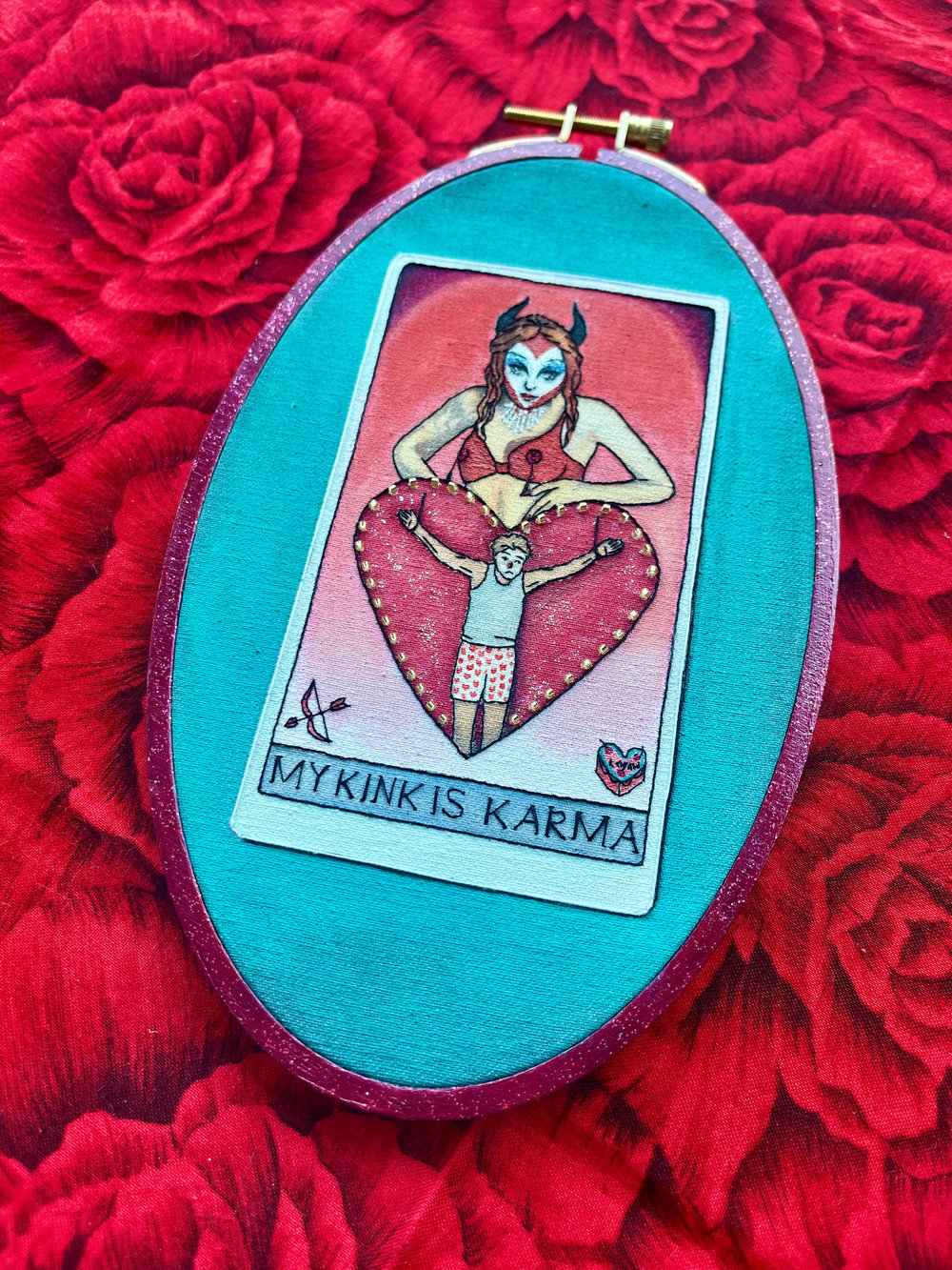 Image of My Kink Is Karma Tarot Embroidery