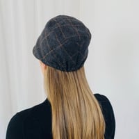 Image 2 of Fitzroy wool cap black check