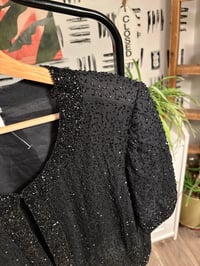 Image 2 of Sequins crop shirt sleeve jacket 