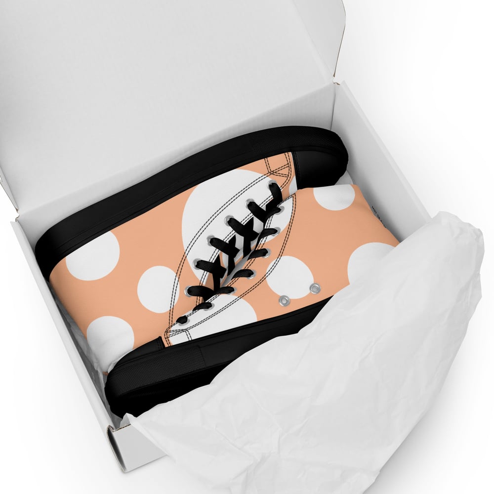 ZEN EXP - “Peachy Keen” Women’s high top canvas shoes