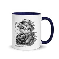 Image 6 of Loving Sloth Mom and Sloth Baby Coffee Mug Art by CrystalsArtPaws