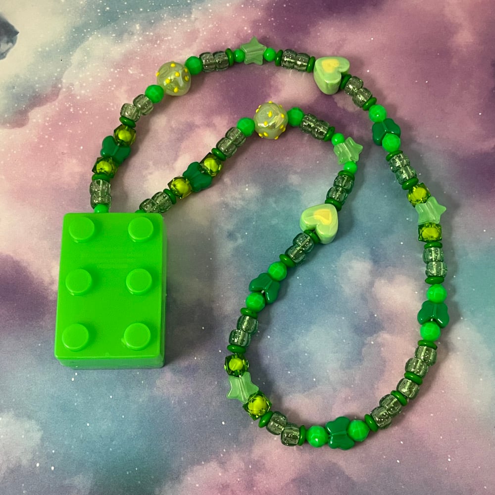 Image of Capsule Building Block Kandi Necklace Storage Brick