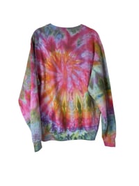 Image 7 of M Adult Crew Sweatshirt in Euphoia Spiral Ice Dye