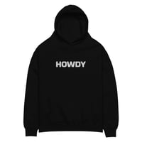 Image 1 of Shit Happens- oversized black hoodie