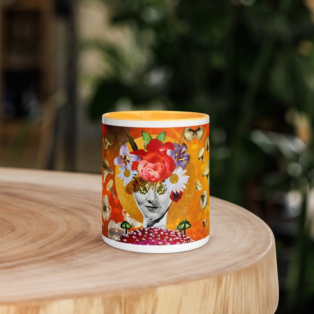 Image of Mushroom Bloom by the Light of the Shroom - 11oz Mug with Color Inside