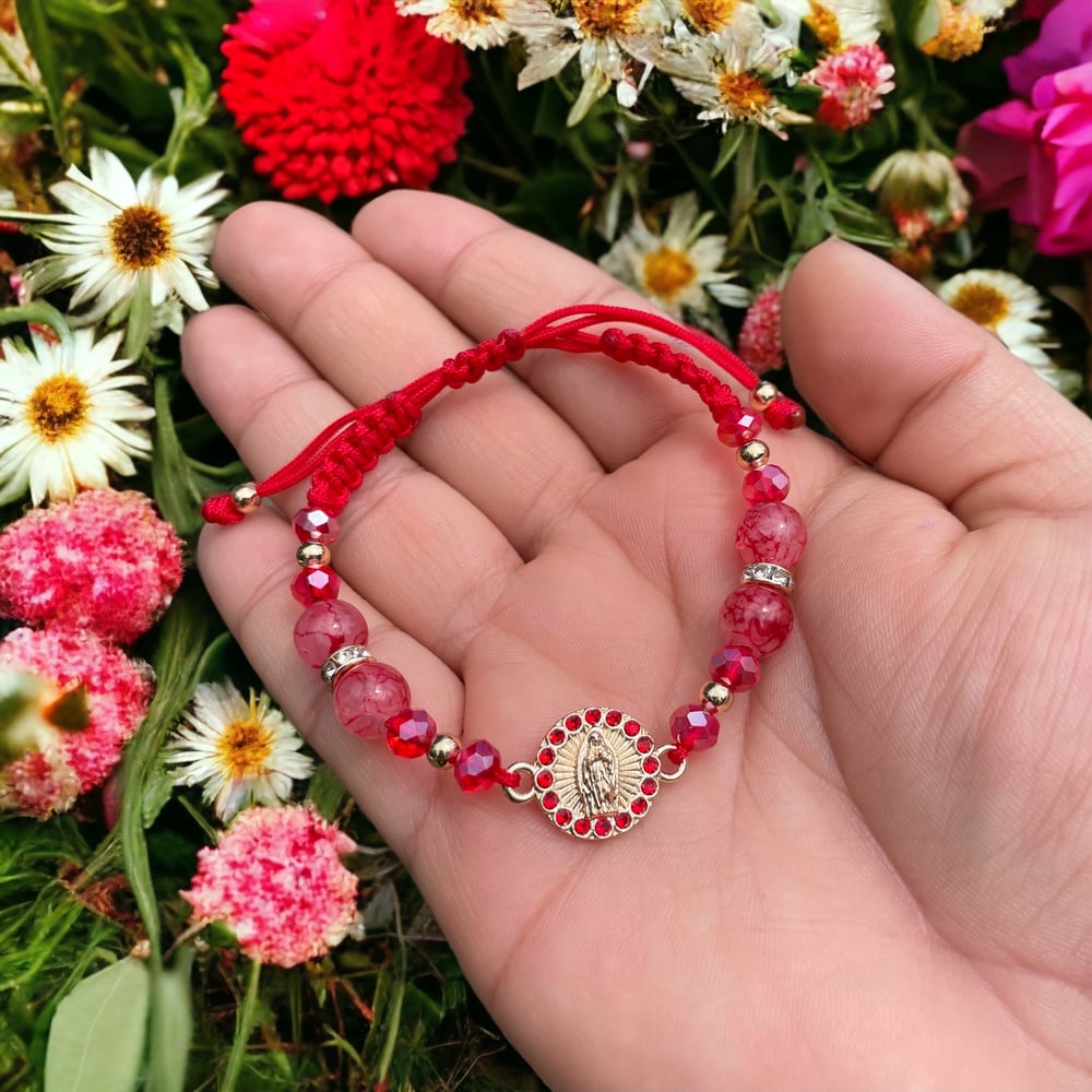 Virgen De Guadalupe bracelet with beads