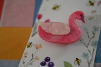 Image 3 of Pink swan mini brooch