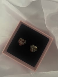 Image 1 of Silver heart earrings