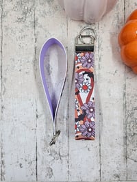 Image 2 of Retro Batty Flower Wristlet Keychain