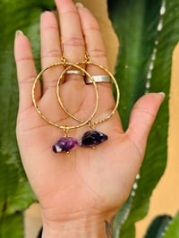 Image 2 of Amethyst hoops