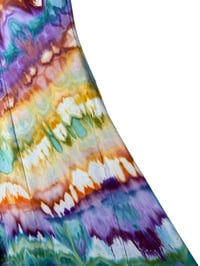 Image 6 of XS Stretch Knit Fit and Flare Midi Dress in Earthy Agate Ice Dye