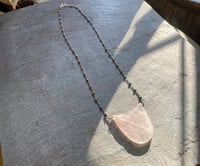 Image 1 of Rose Quartz Shield Necklace