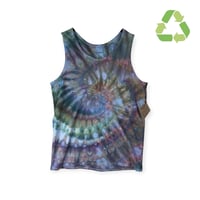 Image 1 of ♻️ UPCYCLED M Men's Knit Tank In Muted Spiral Ice Dye