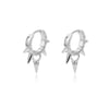 Spike Detail Huggie Hoop Earrings