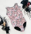 Pink Skulls Crossback Leotard