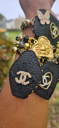 Image 3 of Coco black 4 Stack Bracelets
