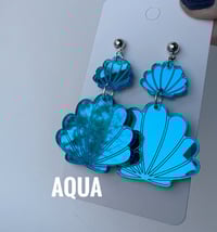 Image 3 of metallic seashell earrings