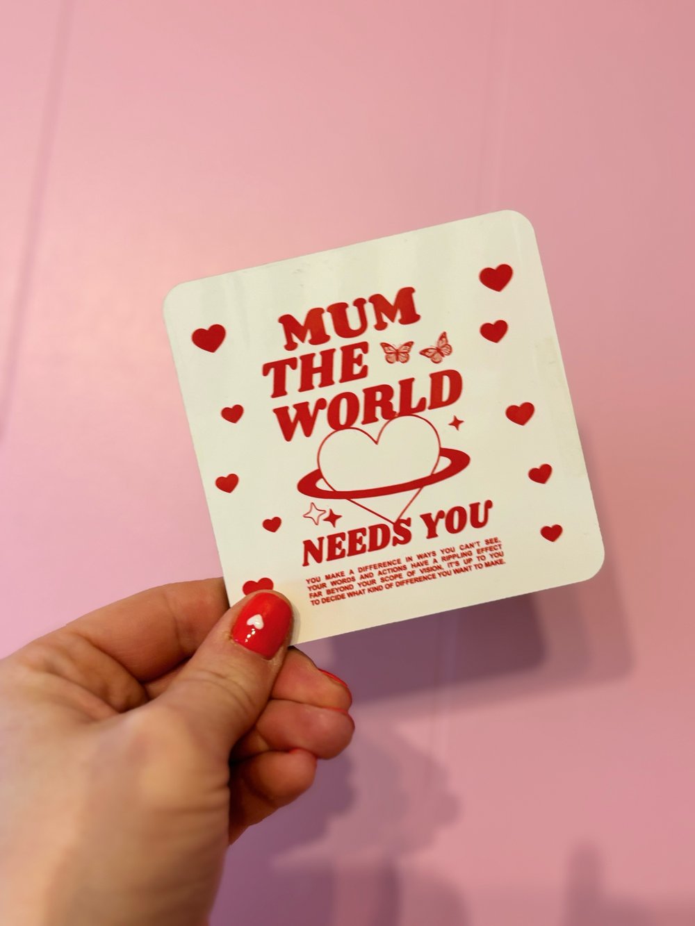 Image of the world needs you mugs and coaster set 