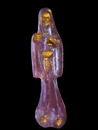 Purple Clear Santa Muerte Statue 