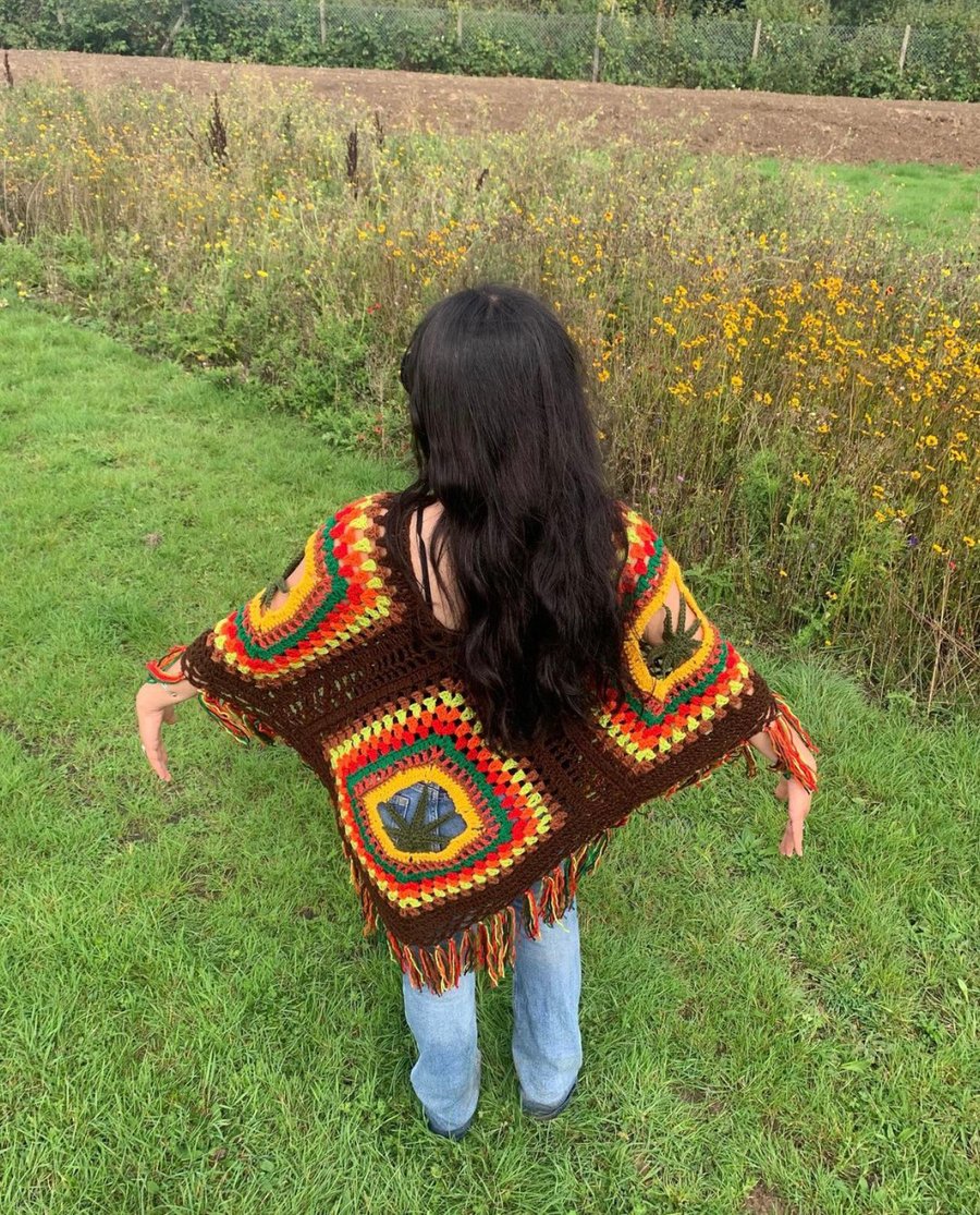 Image of Mary Jane Poncho with Tassels