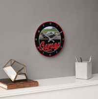 Image 3 of Classic Car Garage 8" round acrilic clock 