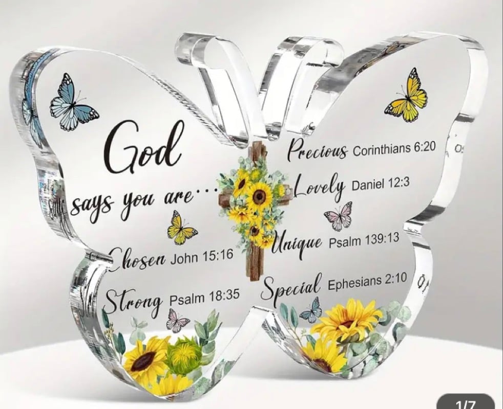 Image of Butterfly Shaped Mini Plaque 