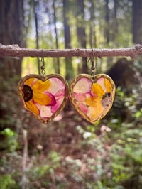 Image 2 of Blooming Heart Earrings 
