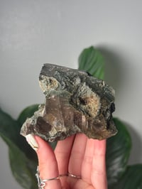 Image 1 of XL DOUBLE SIDED HALF POLISHED HIMALAYAN RUTILE IN QUARTZ CLUSTER F