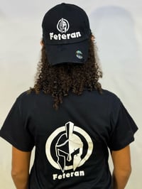 Image 3 of Black/white Feteran vintage dad hat 