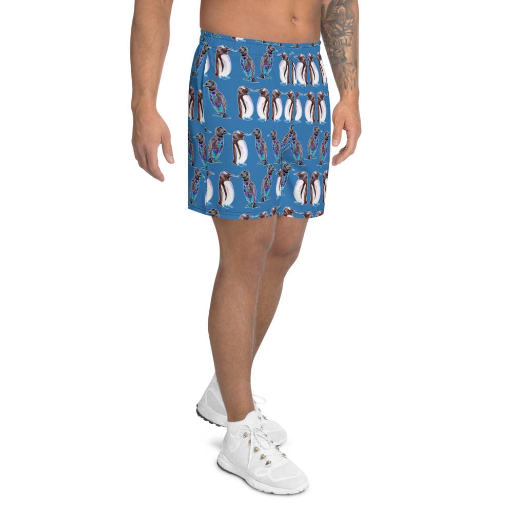 Image of Peng French blue Men's Athletic Long Shorts