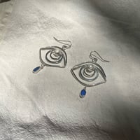 Image 2 of COBALT IRIS EARRINGS